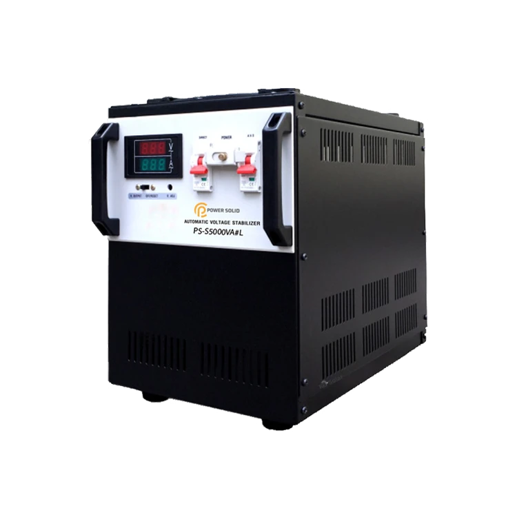 عکس اصلی استابلایزر سروو موتوری (تثبیت کننده ولتاژ) 5KVA برند Power Solid تک فاز PS-S5000VA#L