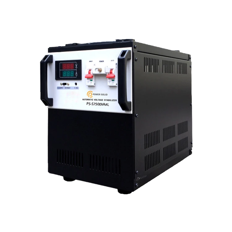 عکس اصلی استابلایزر سروو موتوری (تثبیت کننده ولتاژ) 7.5KVA برند Power Solid تک فاز PS-S7500VA#L